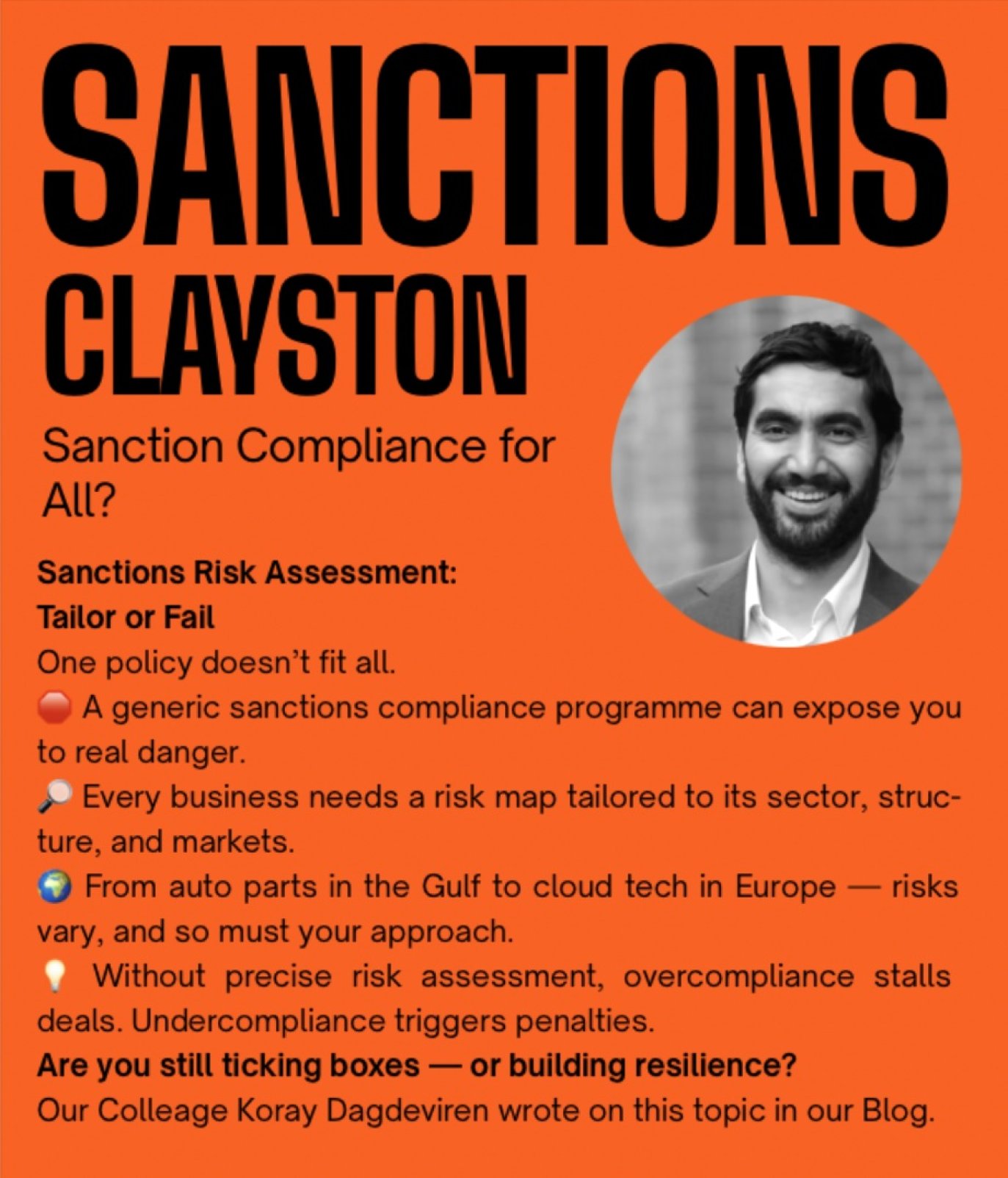 _die einhaltung von sanktionen beginnt mit der risikobewertung – jedoch gibt es keine einheitslösung für alle. 